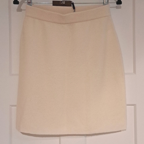 NWT Cashmere Knit Mini Skirt (Ivory) - Gentle Herd - Picture 1 of 6
